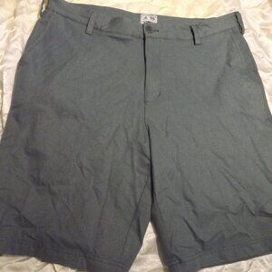 Adidas Golf 10" Flat Front Shorts Mens 33 Gray Climalite Casual Lightweight